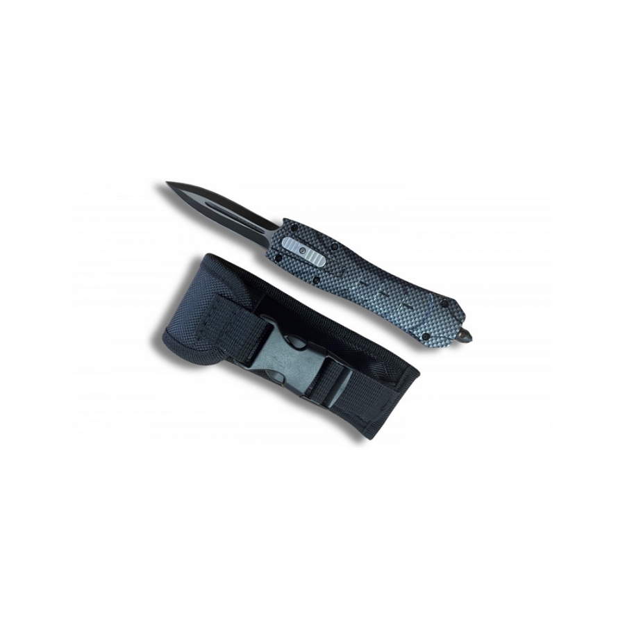 COUTEAU AUTOMATIQUE CARBONE AVEC BRISE VITRE ET ETUI